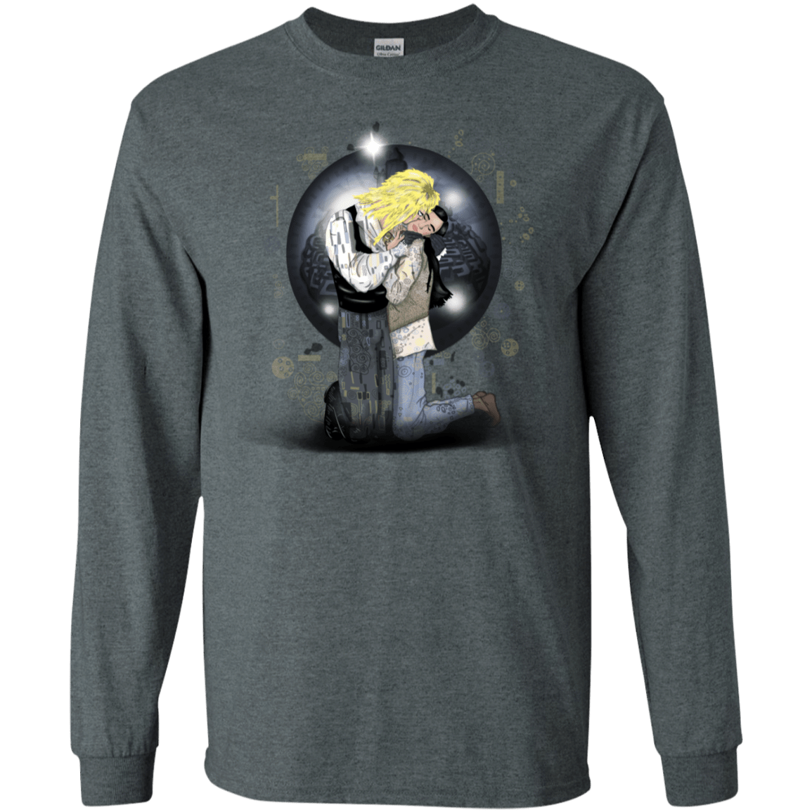 T-Shirts Dark Heather / S Klimt Jareth Men's Long Sleeve T-Shirt