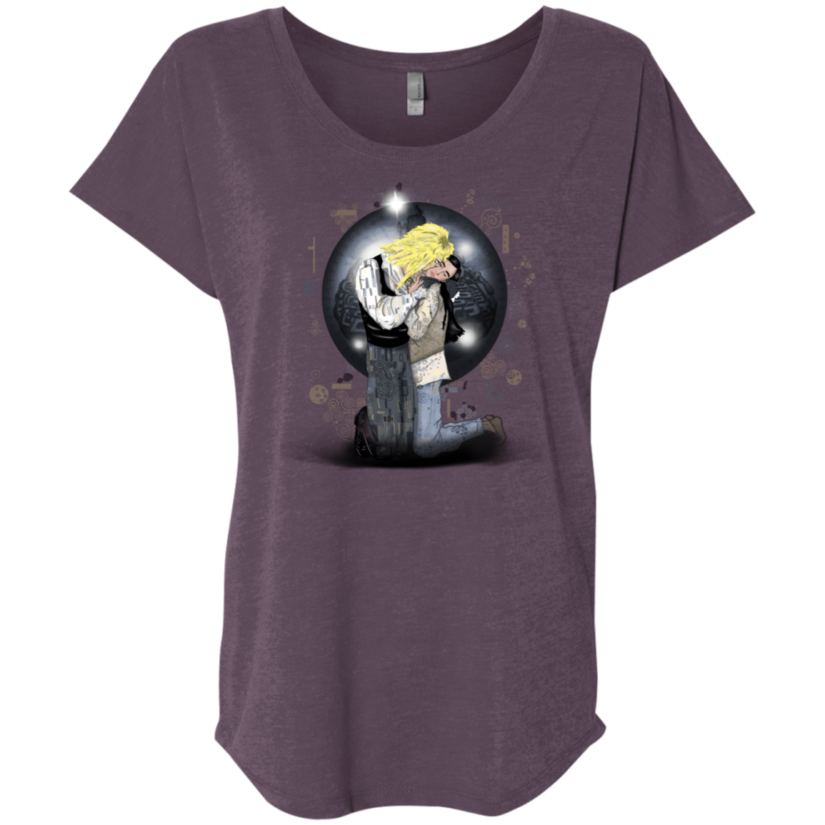 T-Shirts Vintage Purple / X-Small Klimt Jareth Triblend Dolman Sleeve