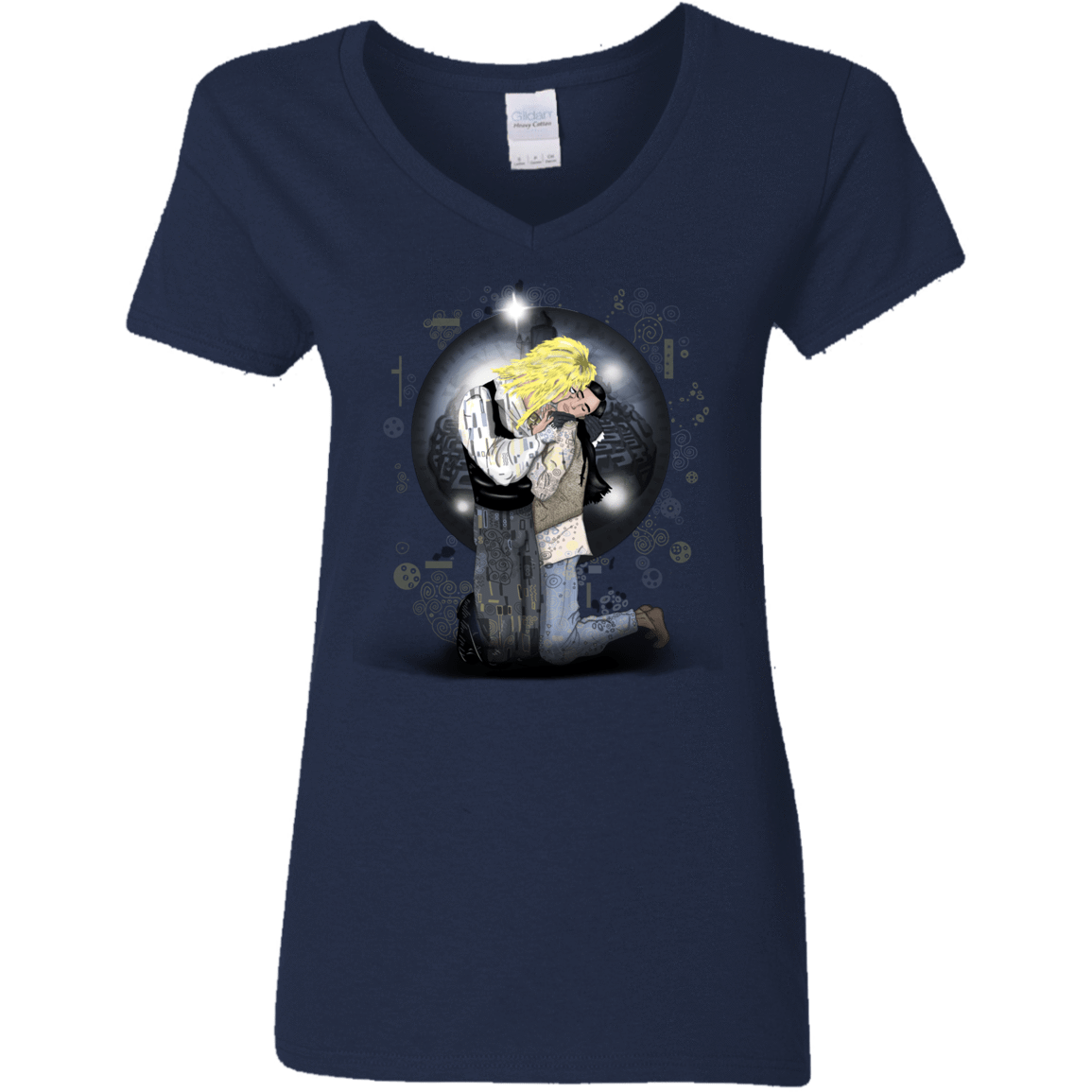 T-Shirts Navy / S Klimt Jareth Women's V-Neck T-Shirt