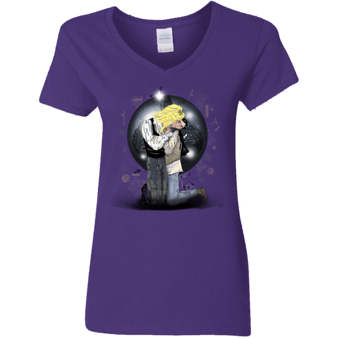 T-Shirts Purple / S Klimt Jareth Women's V-Neck T-Shirt