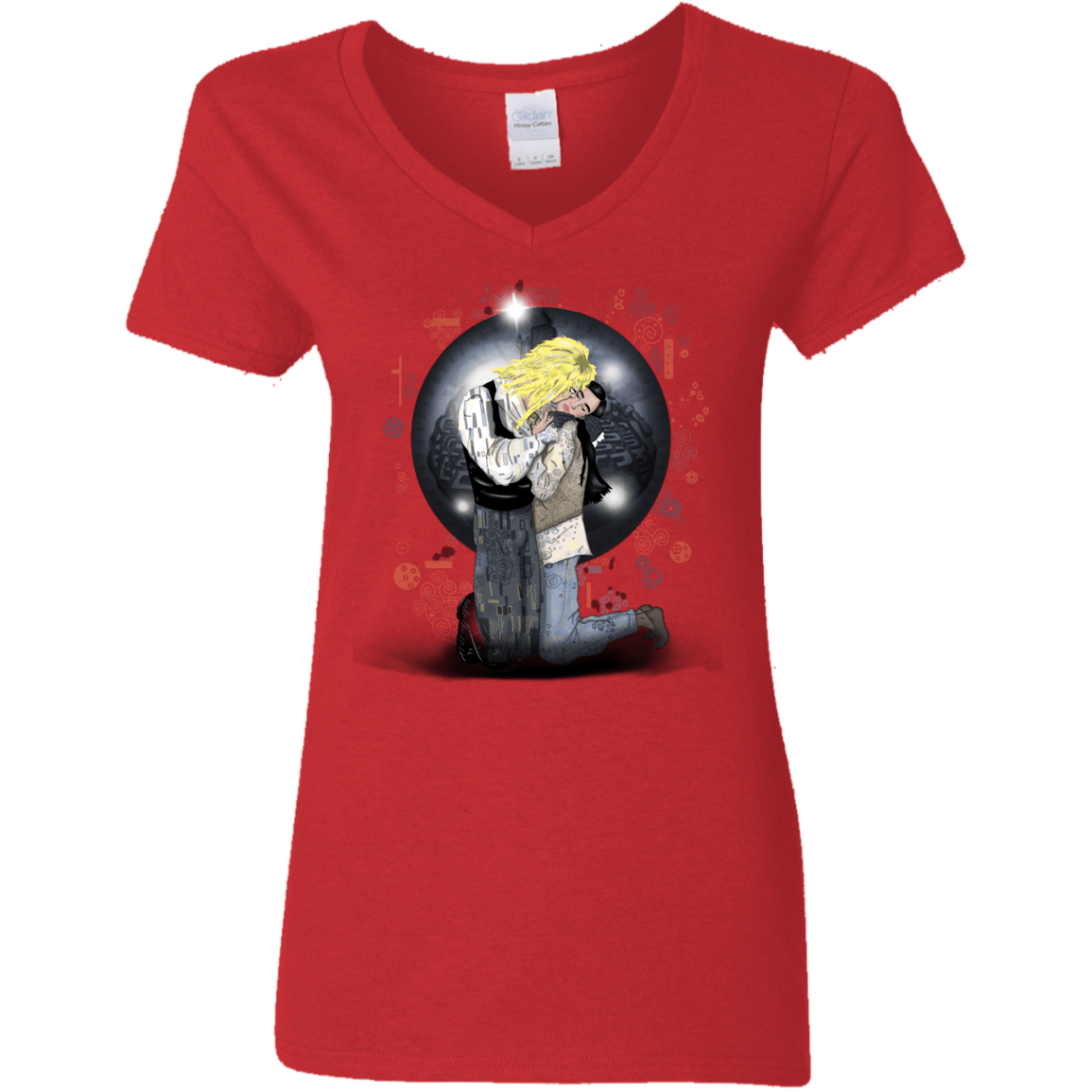 T-Shirts Red / S Klimt Jareth Women's V-Neck T-Shirt