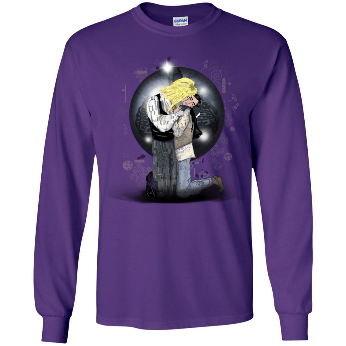 T-Shirts Purple / YS Klimt Jareth Youth Long Sleeve T-Shirt