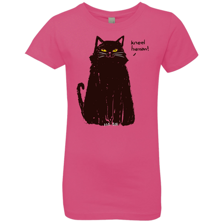 T-Shirts Hot Pink / YXS Kneel Human! Girls Premium T-Shirt
