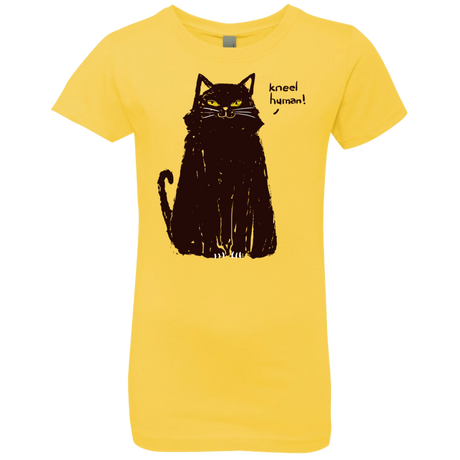 T-Shirts Vibrant Yellow / YXS Kneel Human! Girls Premium T-Shirt