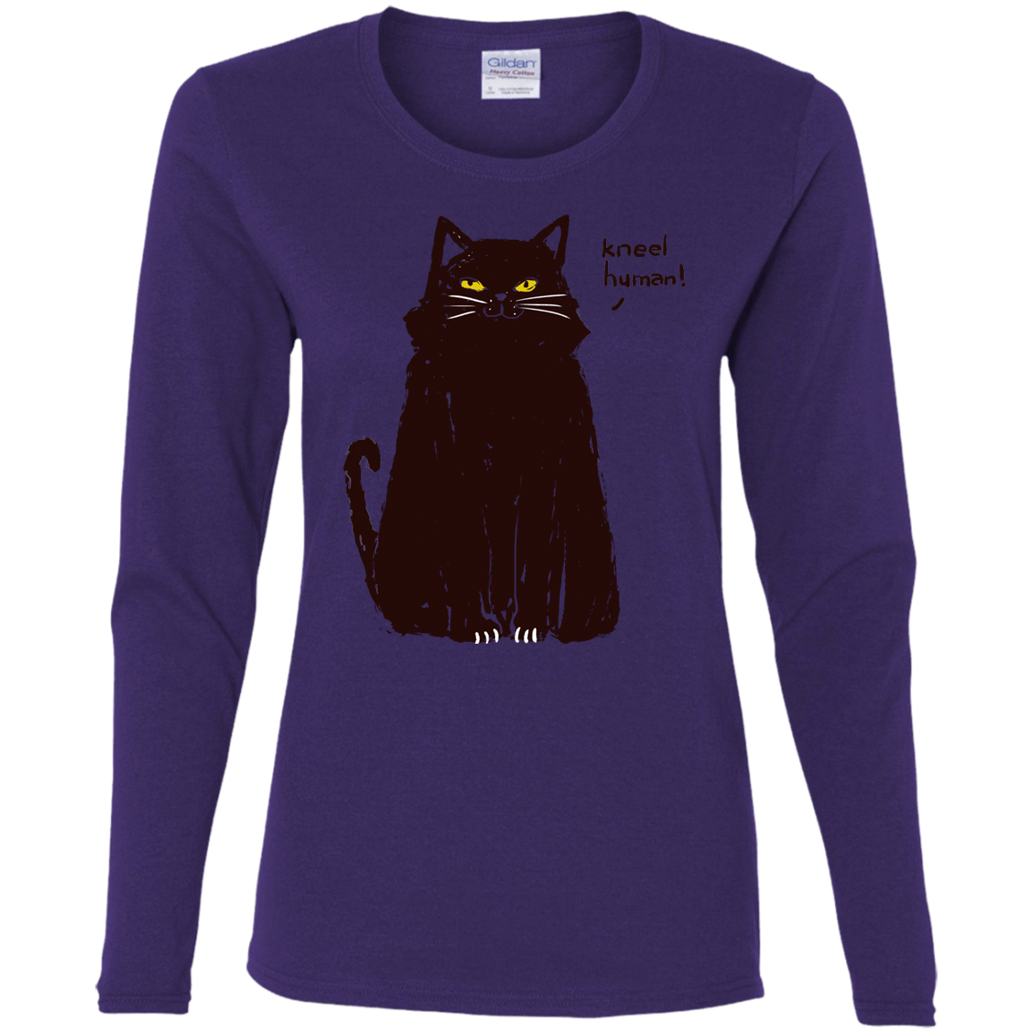T-Shirts Purple / S Kneel Human! Women's Long Sleeve T-Shirt