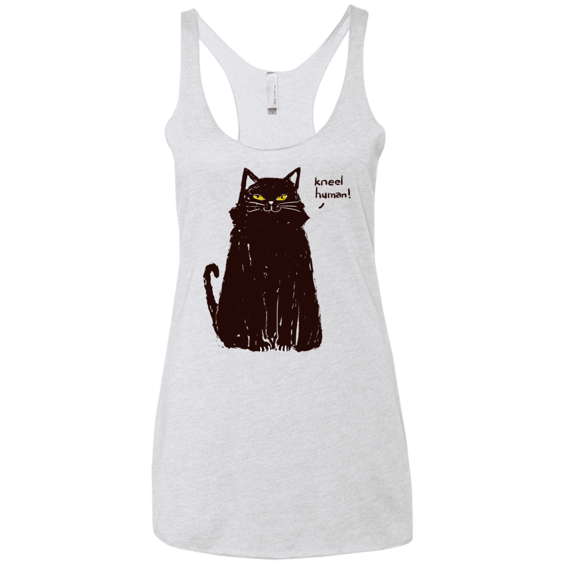 Kneel Human! Women's Triblend Racerback Tank