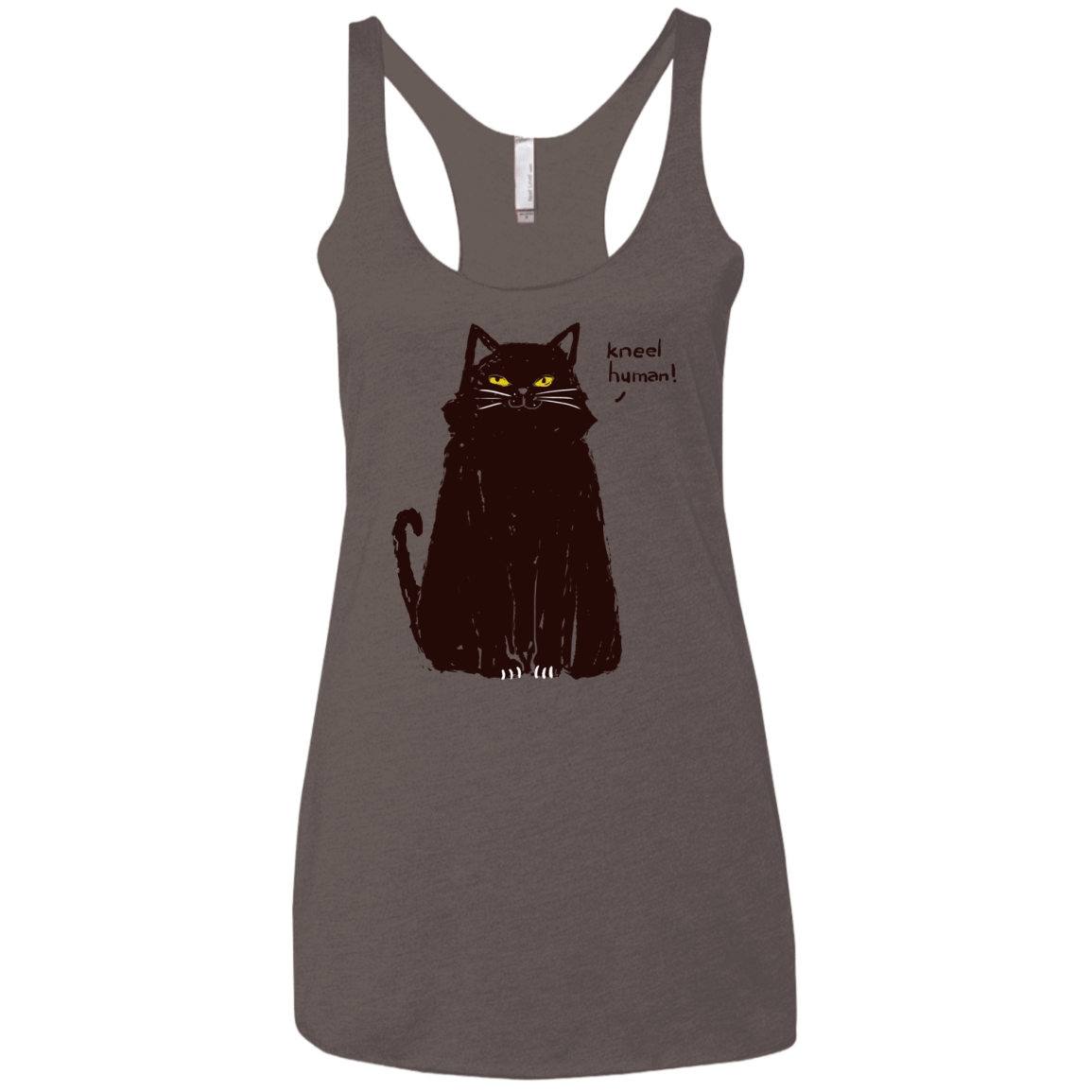 Kneel Human! Women's Triblend Racerback Tank
