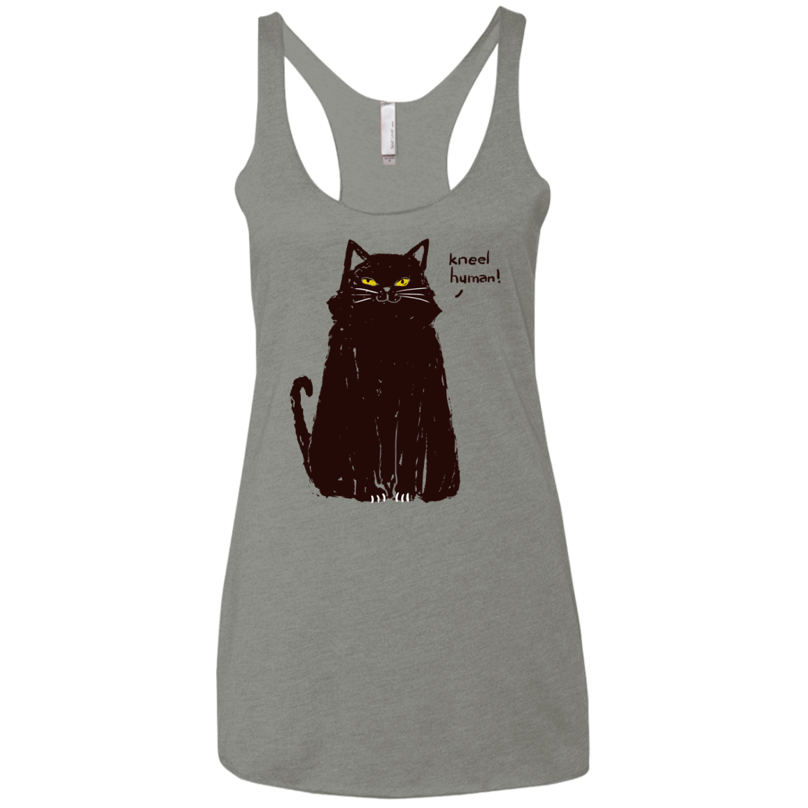 Kneel Human! Women's Triblend Racerback Tank