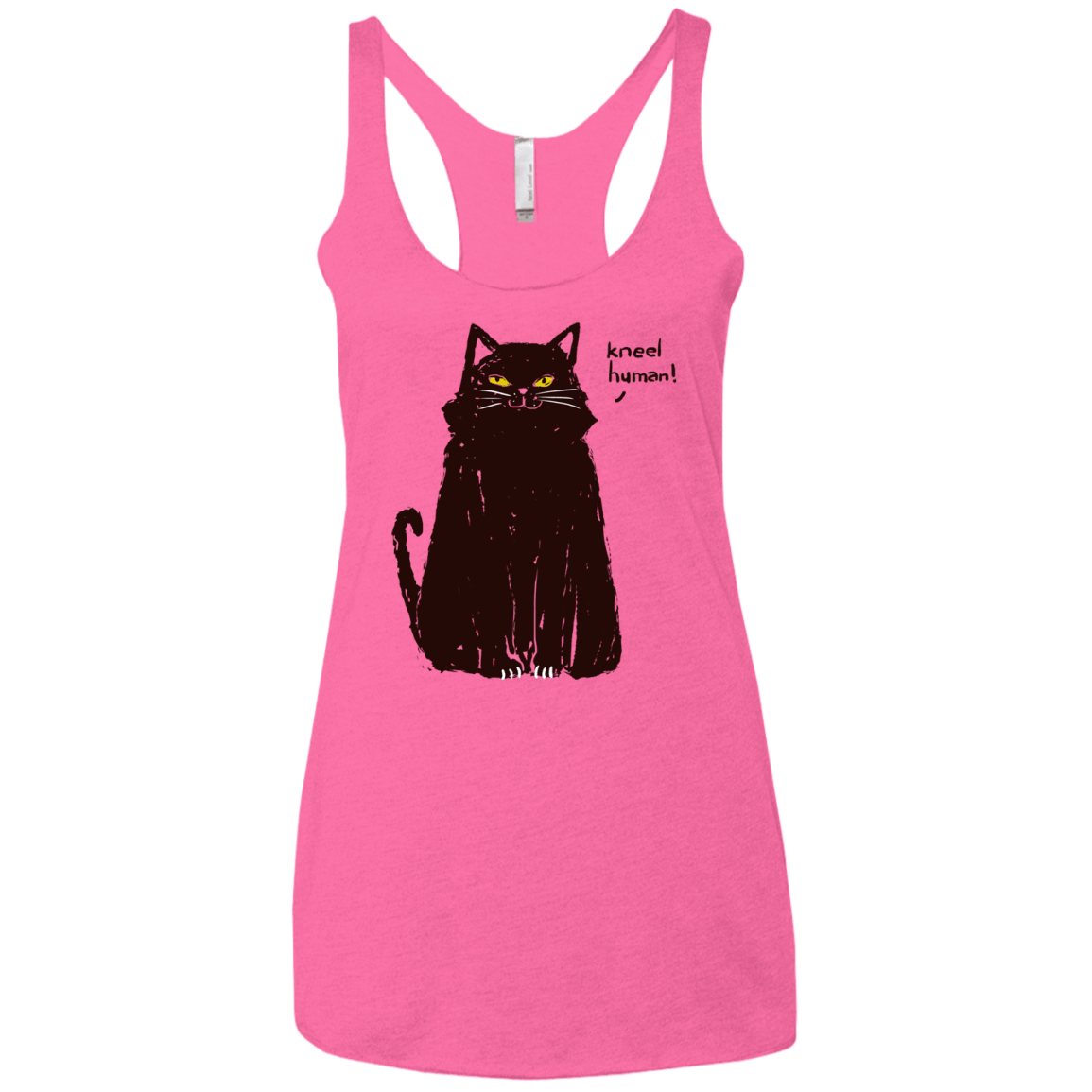 Kneel Human! Women's Triblend Racerback Tank