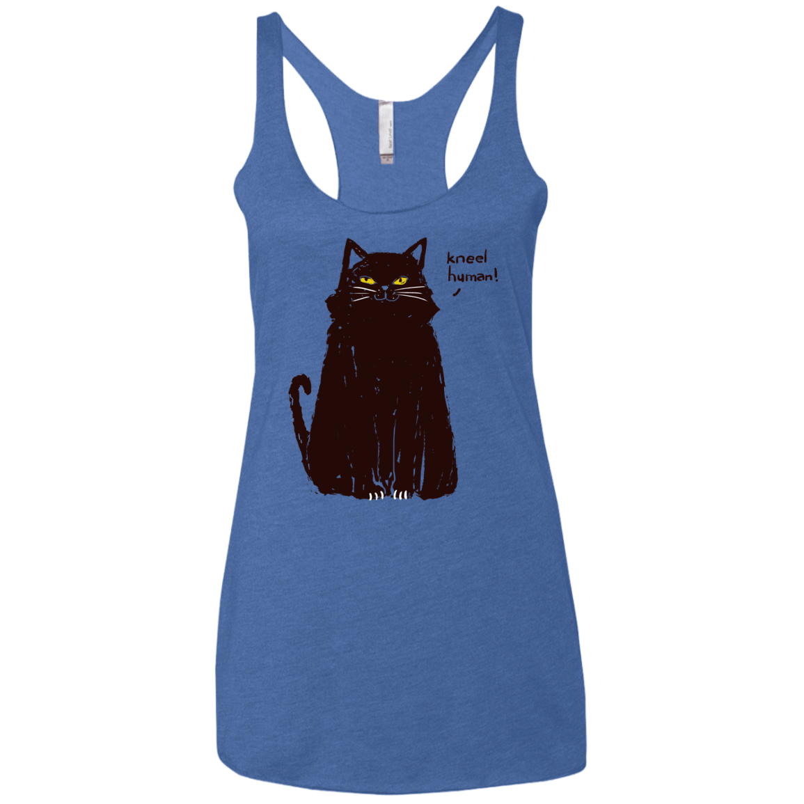 Kneel Human! Women's Triblend Racerback Tank