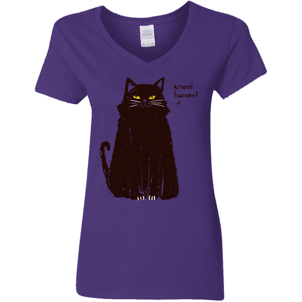 T-Shirts Purple / S Kneel Human! Women's V-Neck T-Shirt