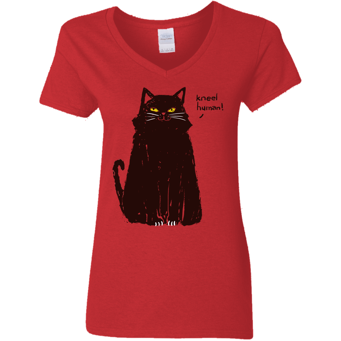 T-Shirts Red / S Kneel Human! Women's V-Neck T-Shirt