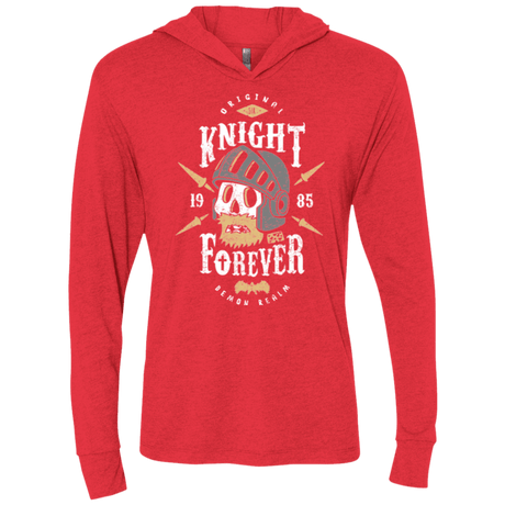 T-Shirts Vintage Red / X-Small Knight Forever Triblend Long Sleeve Hoodie Tee