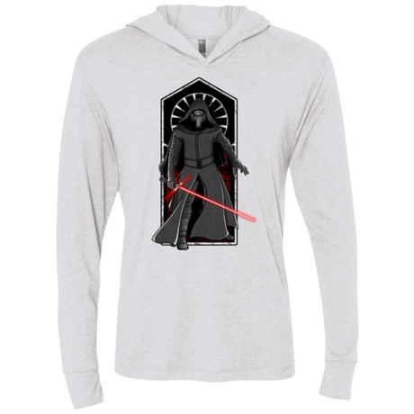 T-Shirts Heather White / X-Small Knight of Ren Triblend Long Sleeve Hoodie Tee