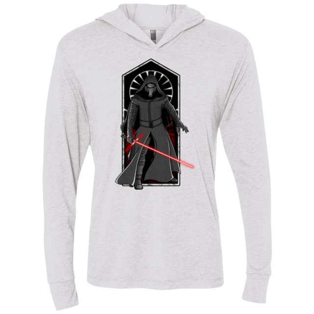 T-Shirts Heather White / X-Small Knight of Ren Triblend Long Sleeve Hoodie Tee
