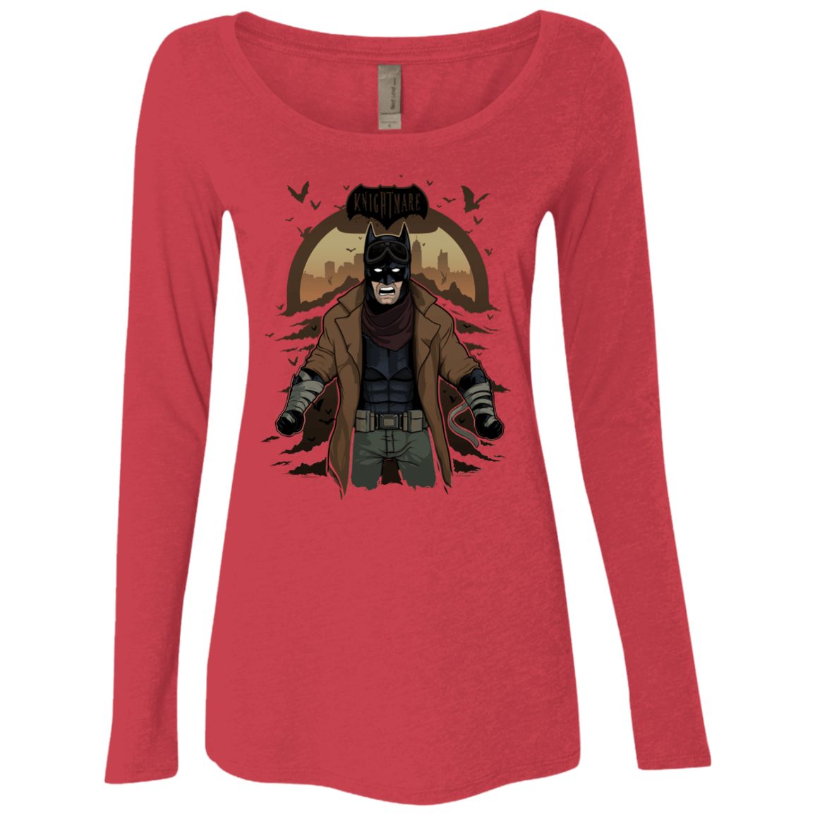 T-Shirts Vintage Red / Small Knightmare Women's Triblend Long Sleeve Shirt