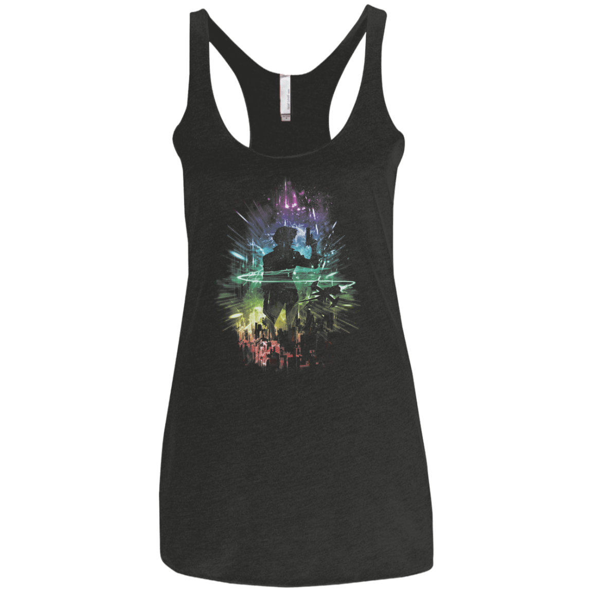 T-Shirts Vintage Black / X-Small Knockin' on Heaven's Door Women's Triblend Racerback Tank