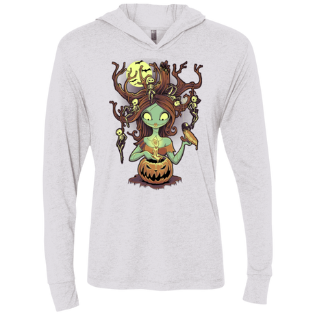 T-Shirts Heather White / X-Small Knotty Nightmare Triblend Long Sleeve Hoodie Tee