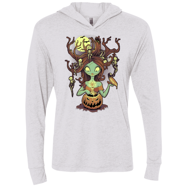 T-Shirts Heather White / X-Small Knotty Nightmare Triblend Long Sleeve Hoodie Tee