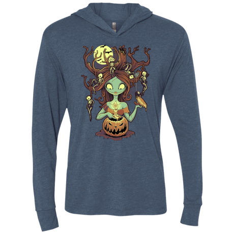 T-Shirts Indigo / X-Small Knotty Nightmare Triblend Long Sleeve Hoodie Tee