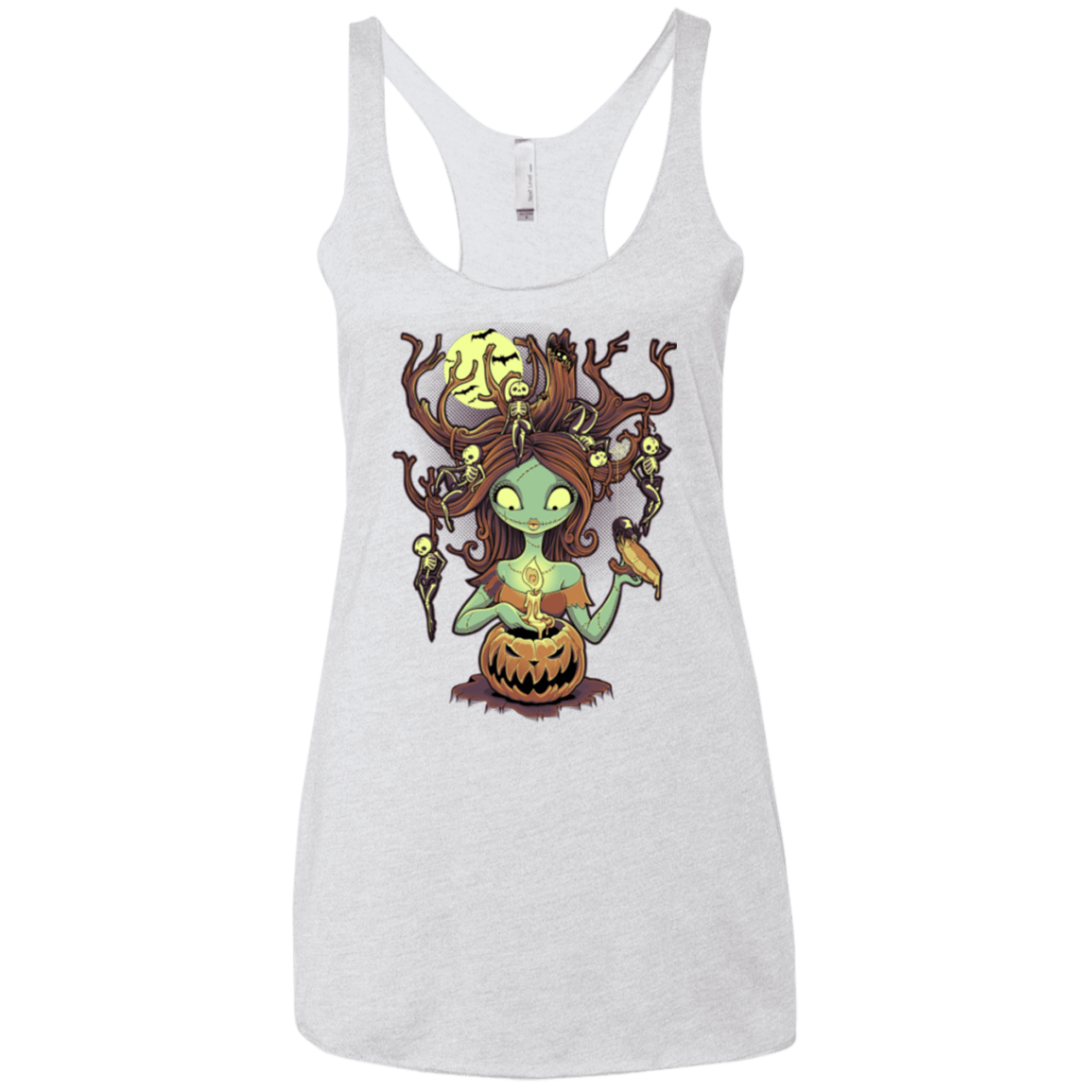 T-Shirts Heather White / X-Small Knotty Nightmare Women's Triblend Racerback Tank