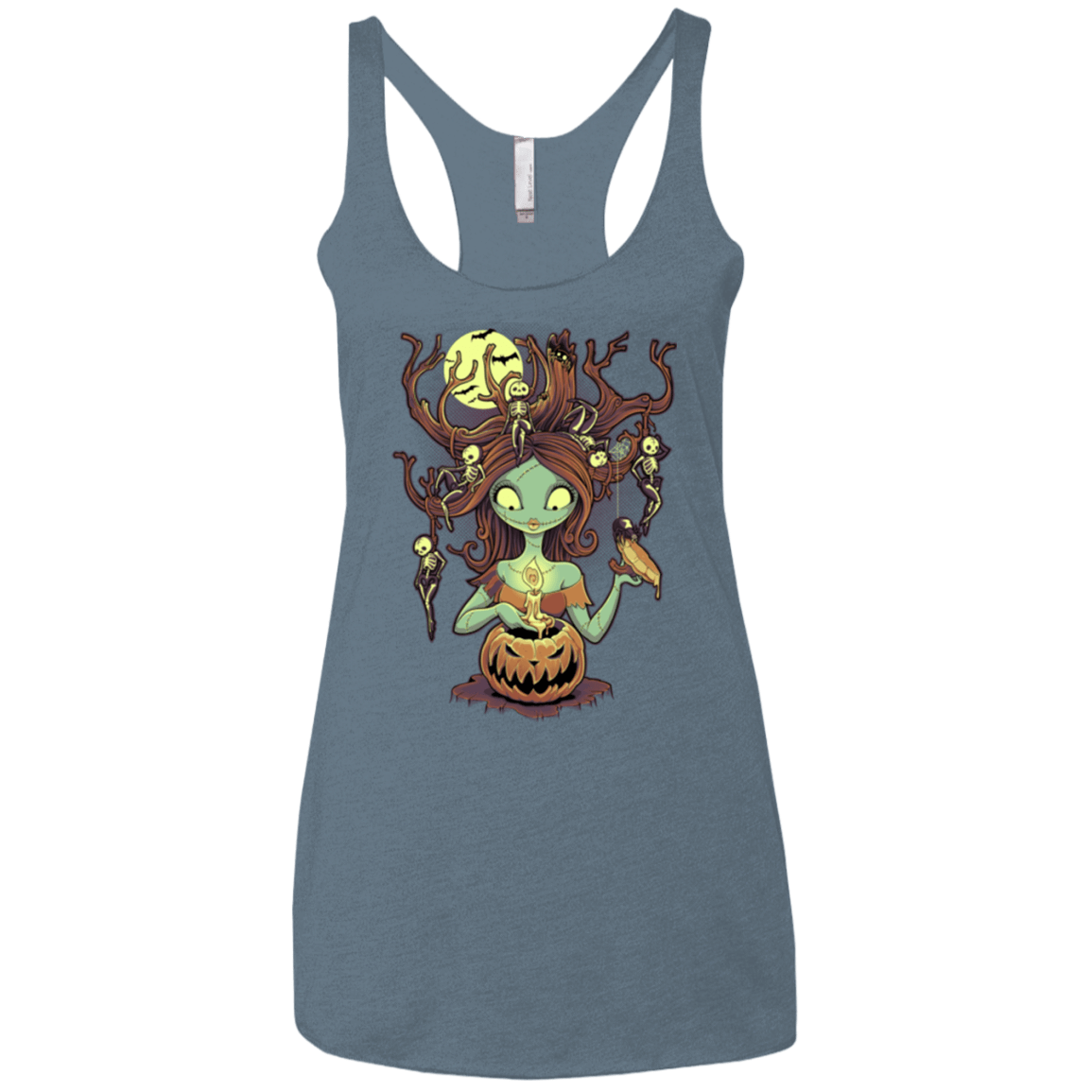 T-Shirts Indigo / X-Small Knotty Nightmare Women's Triblend Racerback Tank