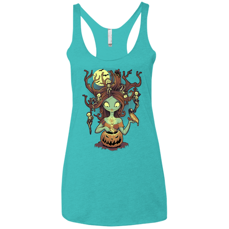 T-Shirts Tahiti Blue / X-Small Knotty Nightmare Women's Triblend Racerback Tank