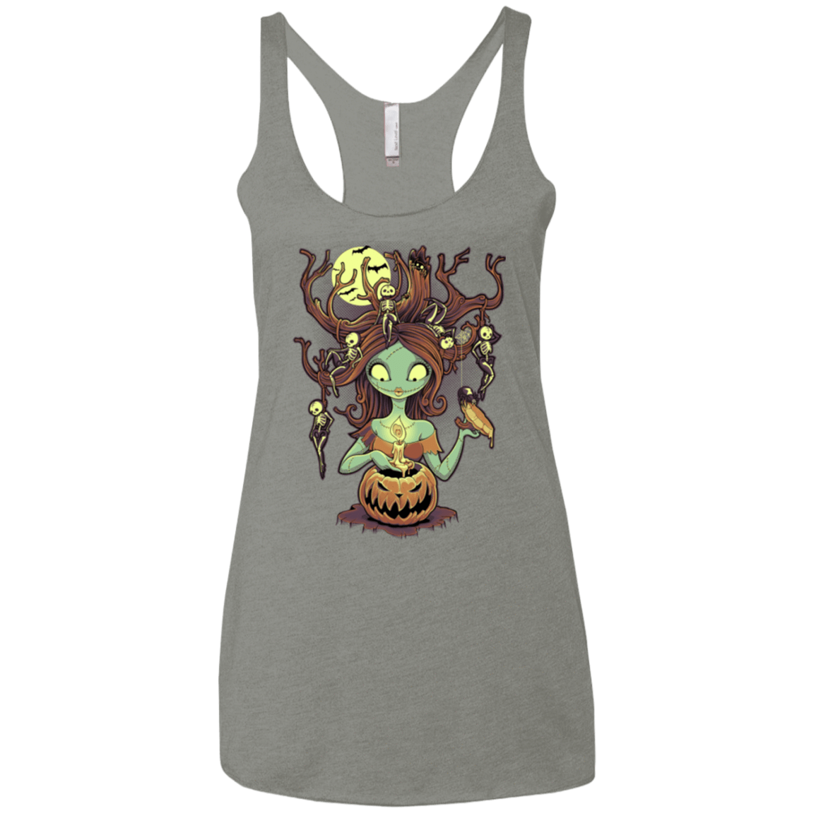 T-Shirts Venetian Grey / X-Small Knotty Nightmare Women's Triblend Racerback Tank