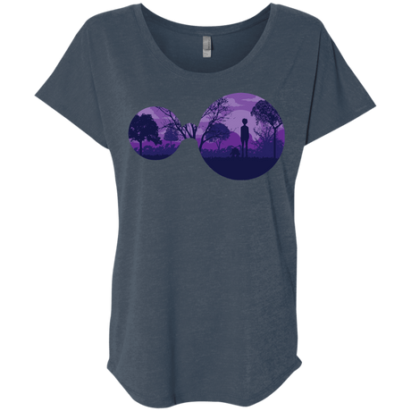 T-Shirts Indigo / X-Small Knowledge Triblend Dolman Sleeve