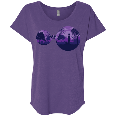 T-Shirts Purple Rush / X-Small Knowledge Triblend Dolman Sleeve