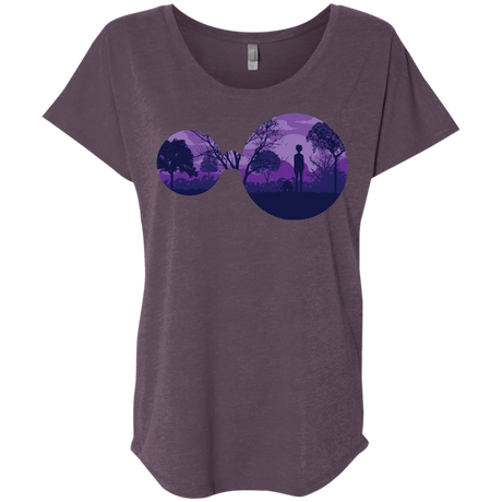 T-Shirts Vintage Purple / X-Small Knowledge Triblend Dolman Sleeve