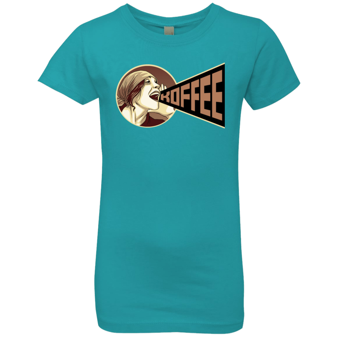 T-Shirts Tahiti Blue / YXS Koffee Girls Premium T-Shirt