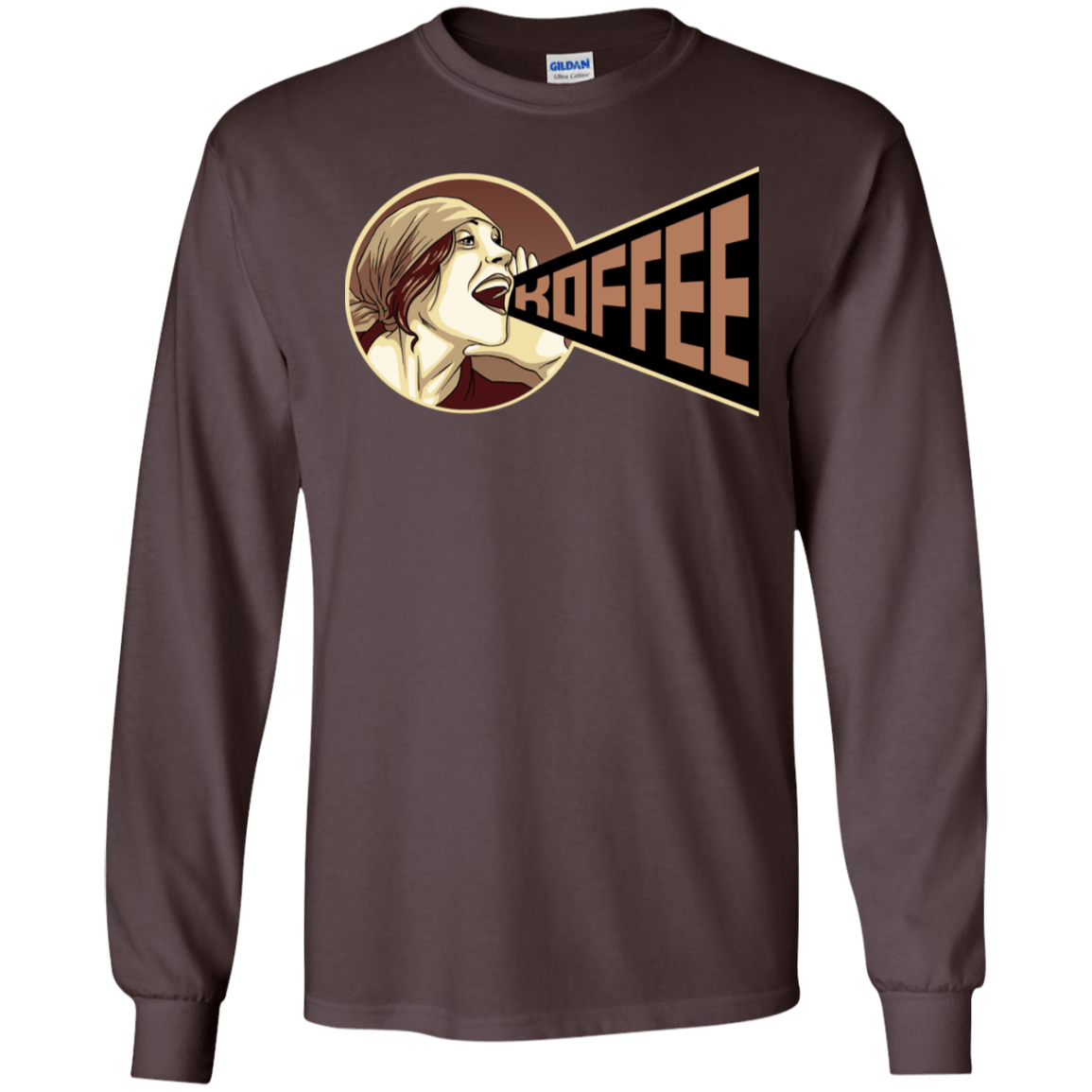 T-Shirts Dark Chocolate / S Koffee Men's Long Sleeve T-Shirt