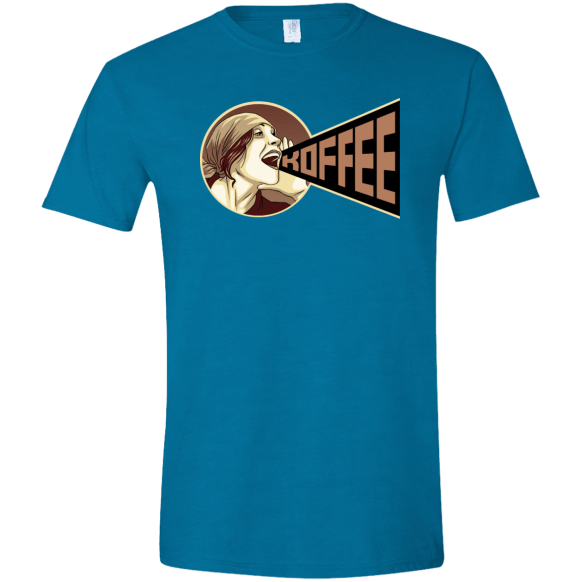 T-Shirts Antique Sapphire / S Koffee Men's Semi-Fitted Softstyle