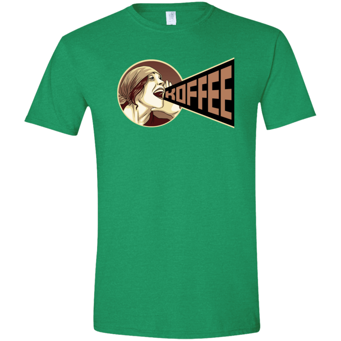 T-Shirts Heather Irish Green / M Koffee Men's Semi-Fitted Softstyle