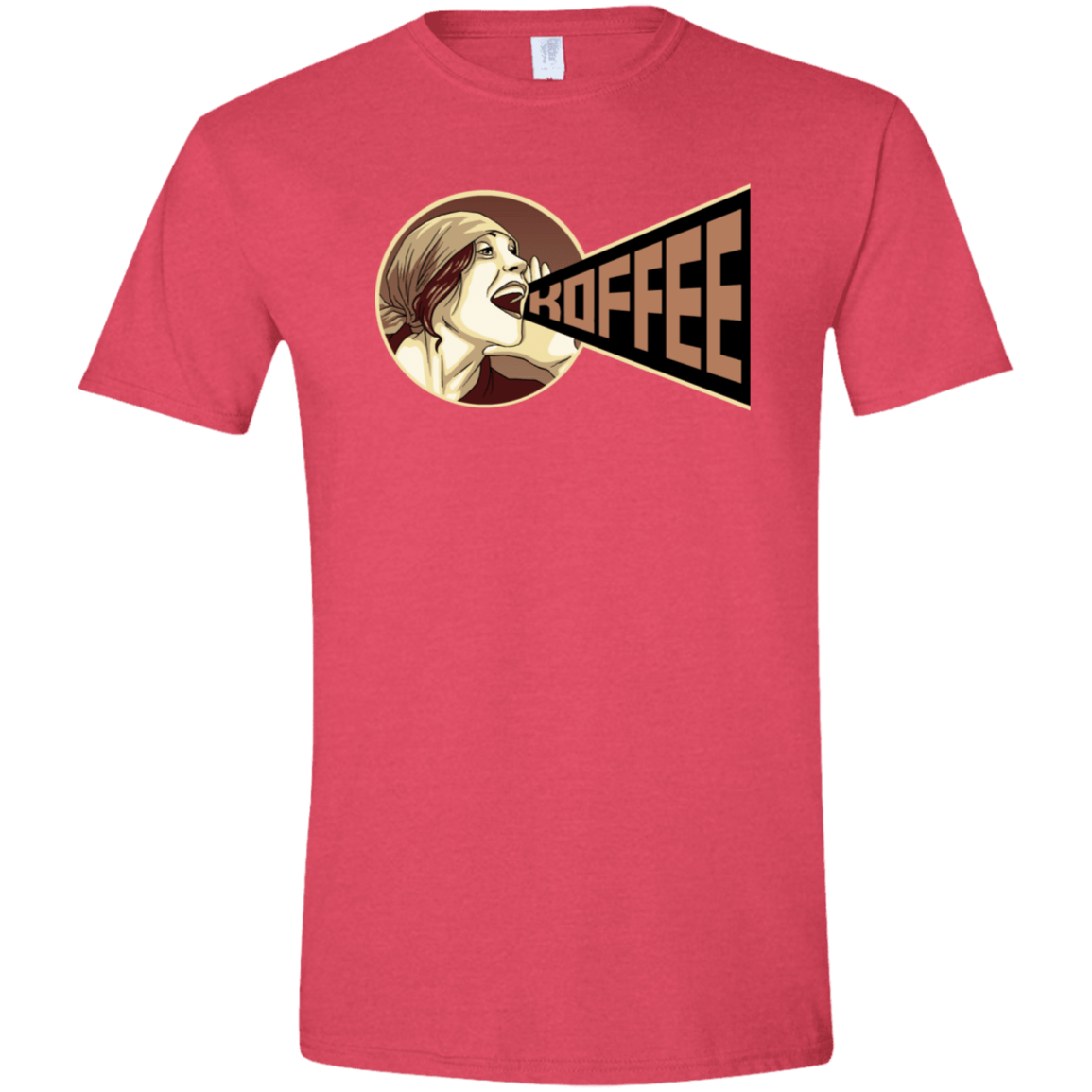 T-Shirts Heather Red / S Koffee Men's Semi-Fitted Softstyle