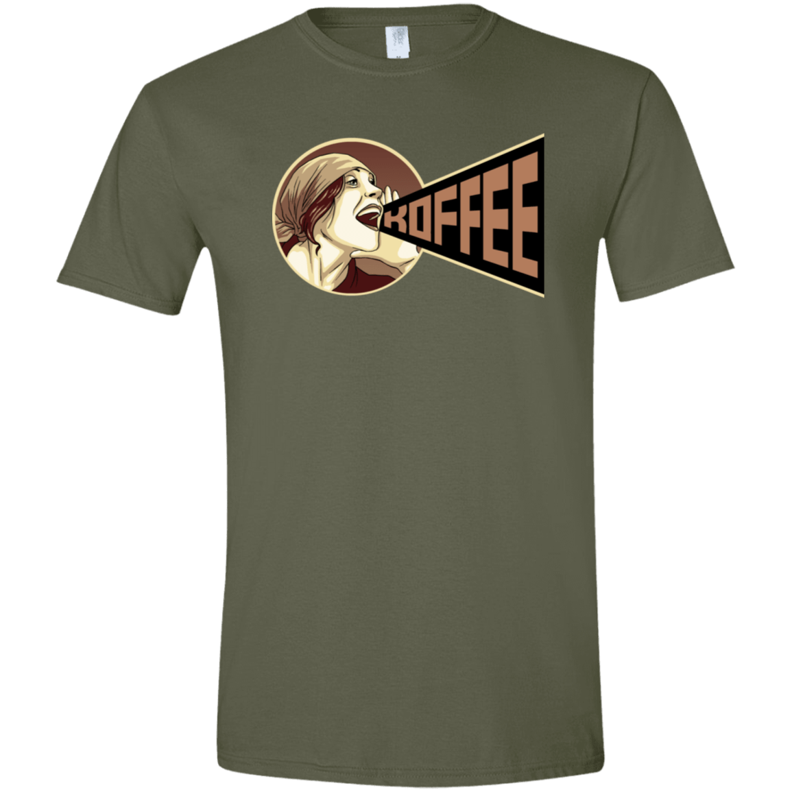 T-Shirts Military Green / S Koffee Men's Semi-Fitted Softstyle
