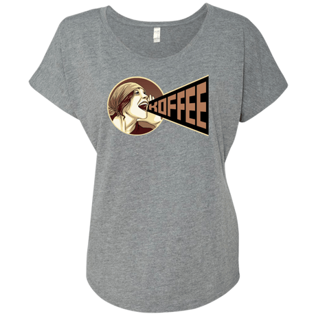 T-Shirts Premium Heather / X-Small Koffee Triblend Dolman Sleeve