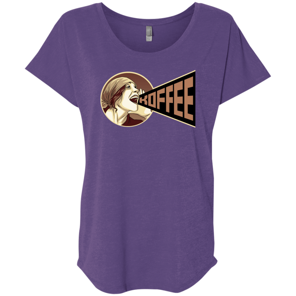 T-Shirts Purple Rush / X-Small Koffee Triblend Dolman Sleeve