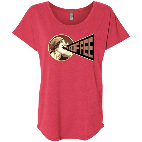 T-Shirts Vintage Red / X-Small Koffee Triblend Dolman Sleeve