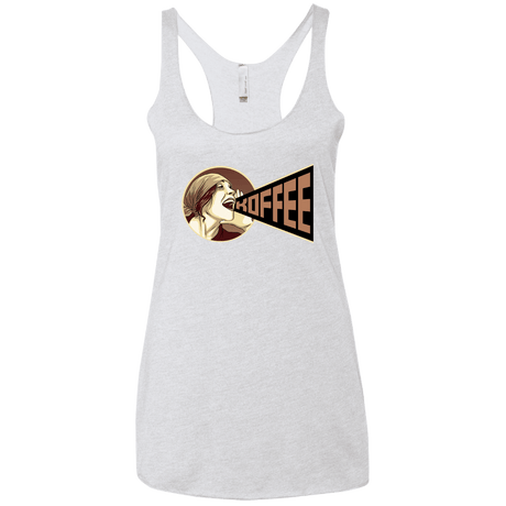 T-Shirts Heather White / X-Small Koffee Women's Triblend Racerback Tank