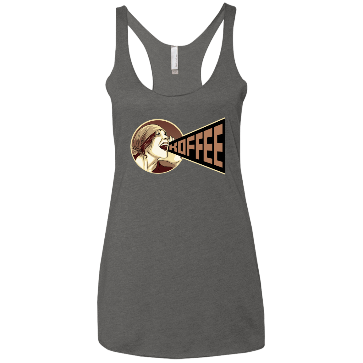 T-Shirts Premium Heather / X-Small Koffee Women's Triblend Racerback Tank