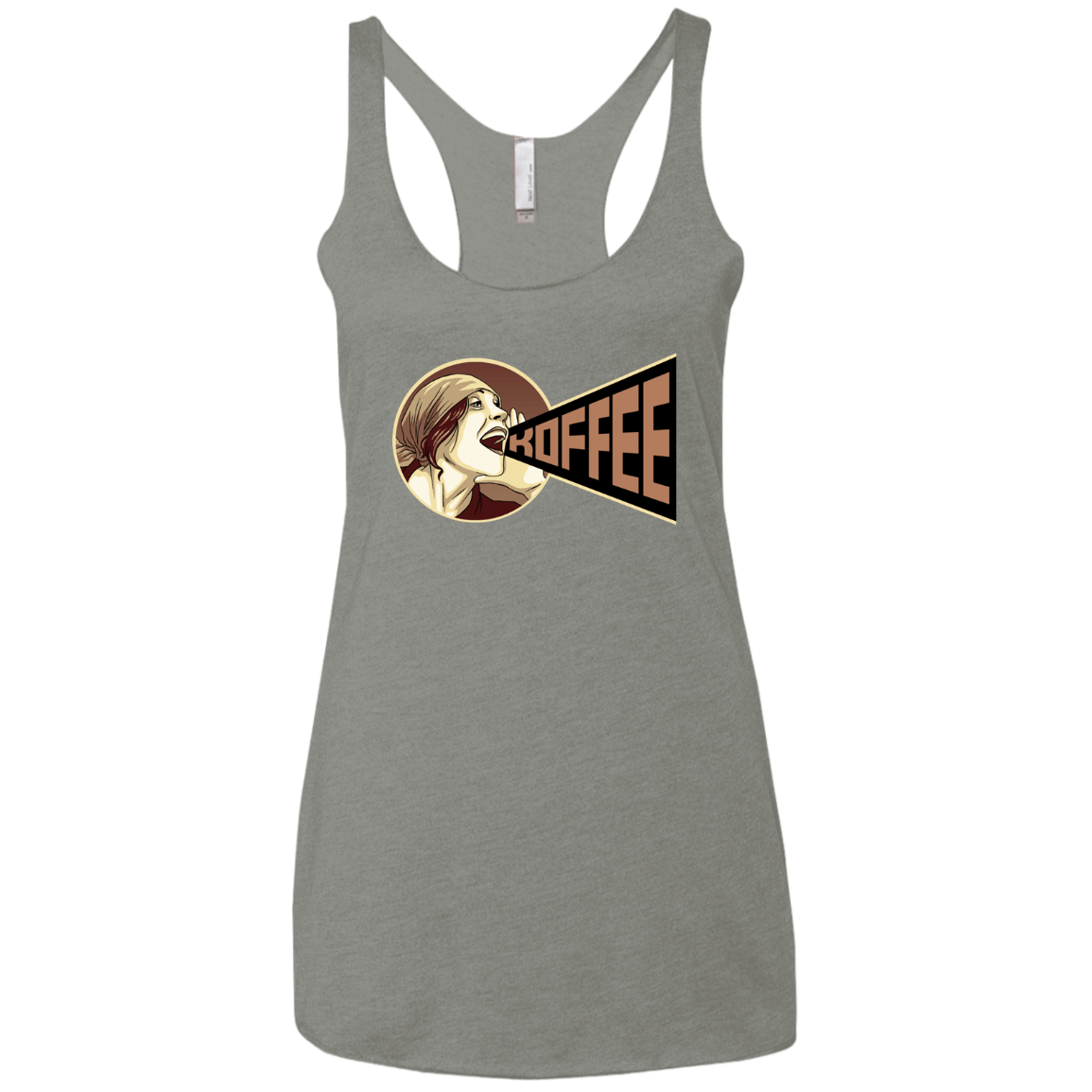 T-Shirts Venetian Grey / X-Small Koffee Women's Triblend Racerback Tank