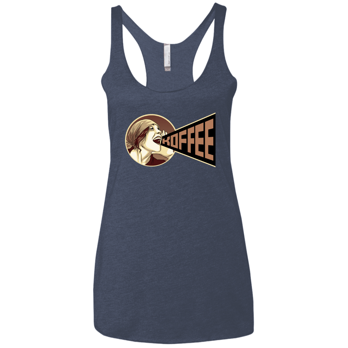 T-Shirts Vintage Navy / X-Small Koffee Women's Triblend Racerback Tank