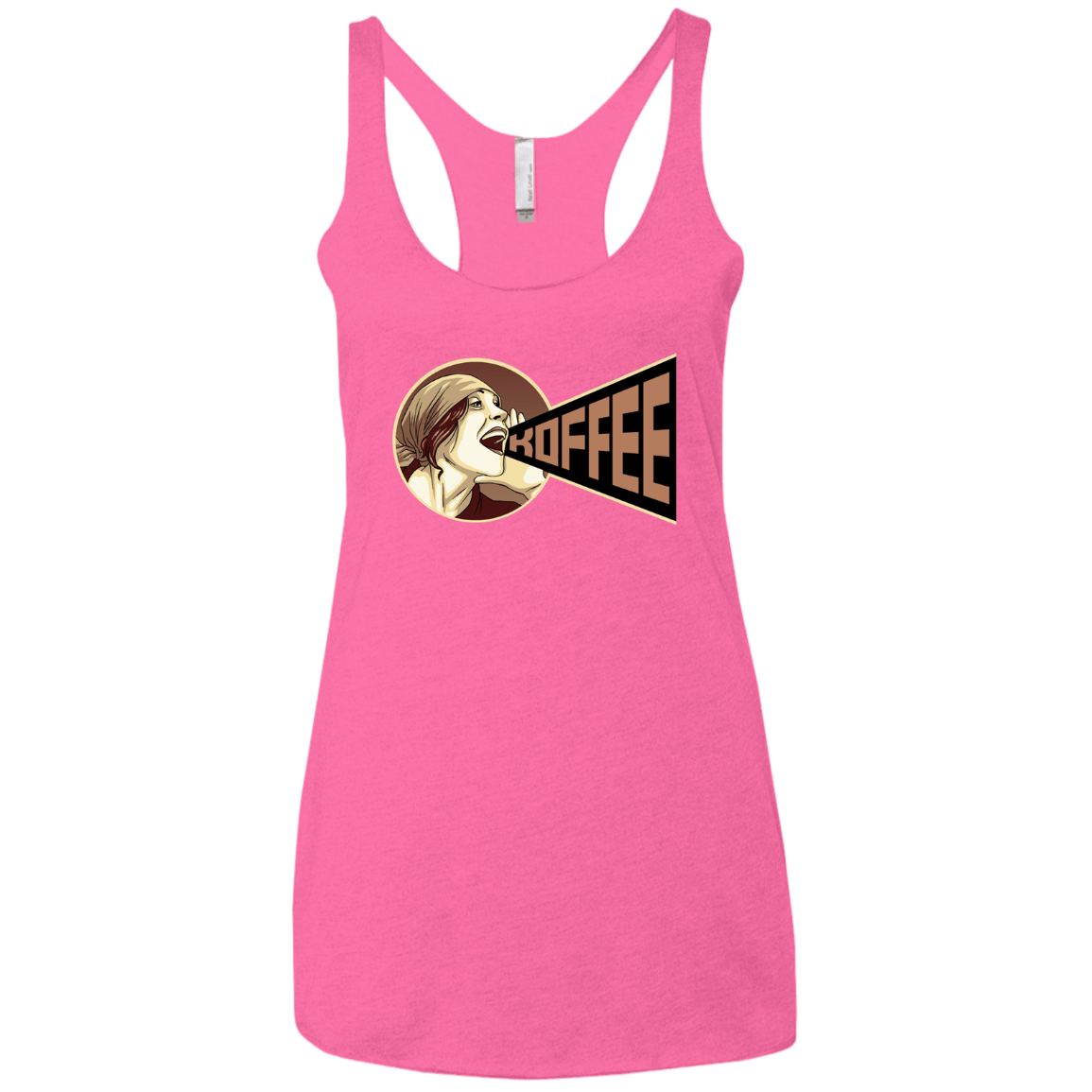 T-Shirts Vintage Pink / X-Small Koffee Women's Triblend Racerback Tank