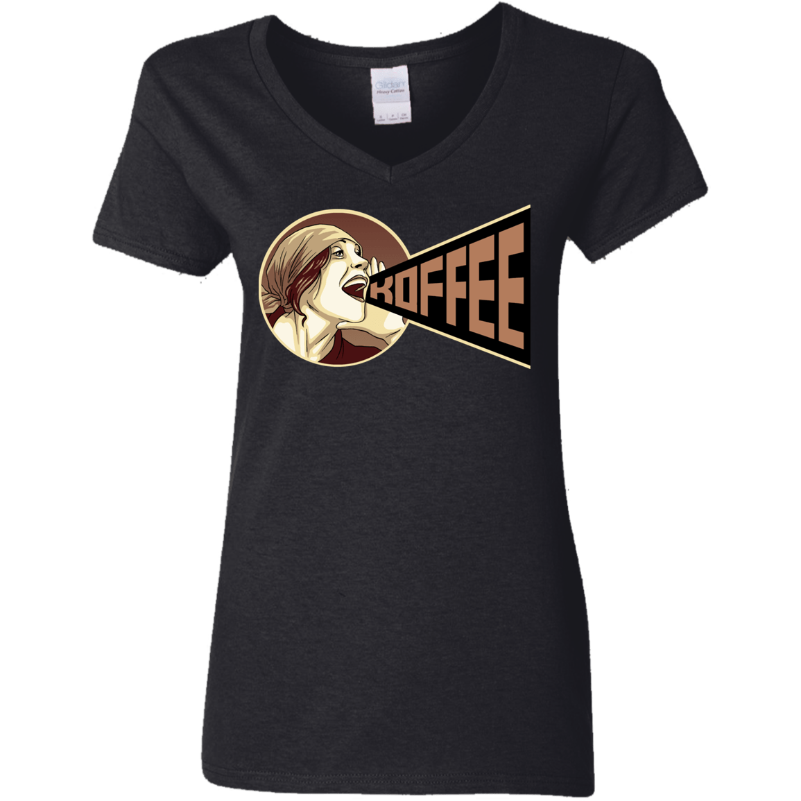 T-Shirts Black / S Koffee Women's V-Neck T-Shirt