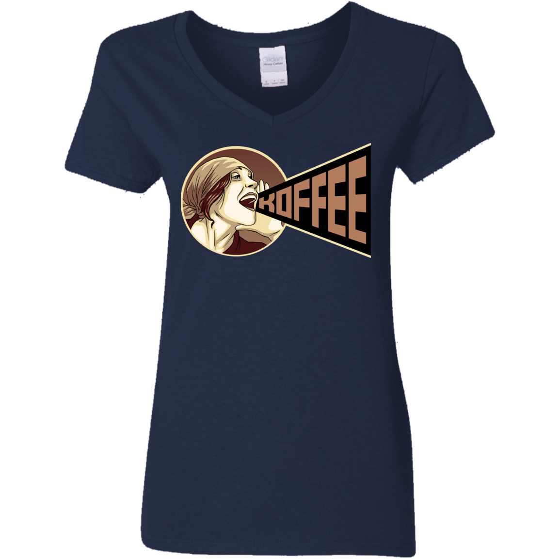 T-Shirts Navy / S Koffee Women's V-Neck T-Shirt