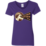 T-Shirts Purple / S Koffee Women's V-Neck T-Shirt