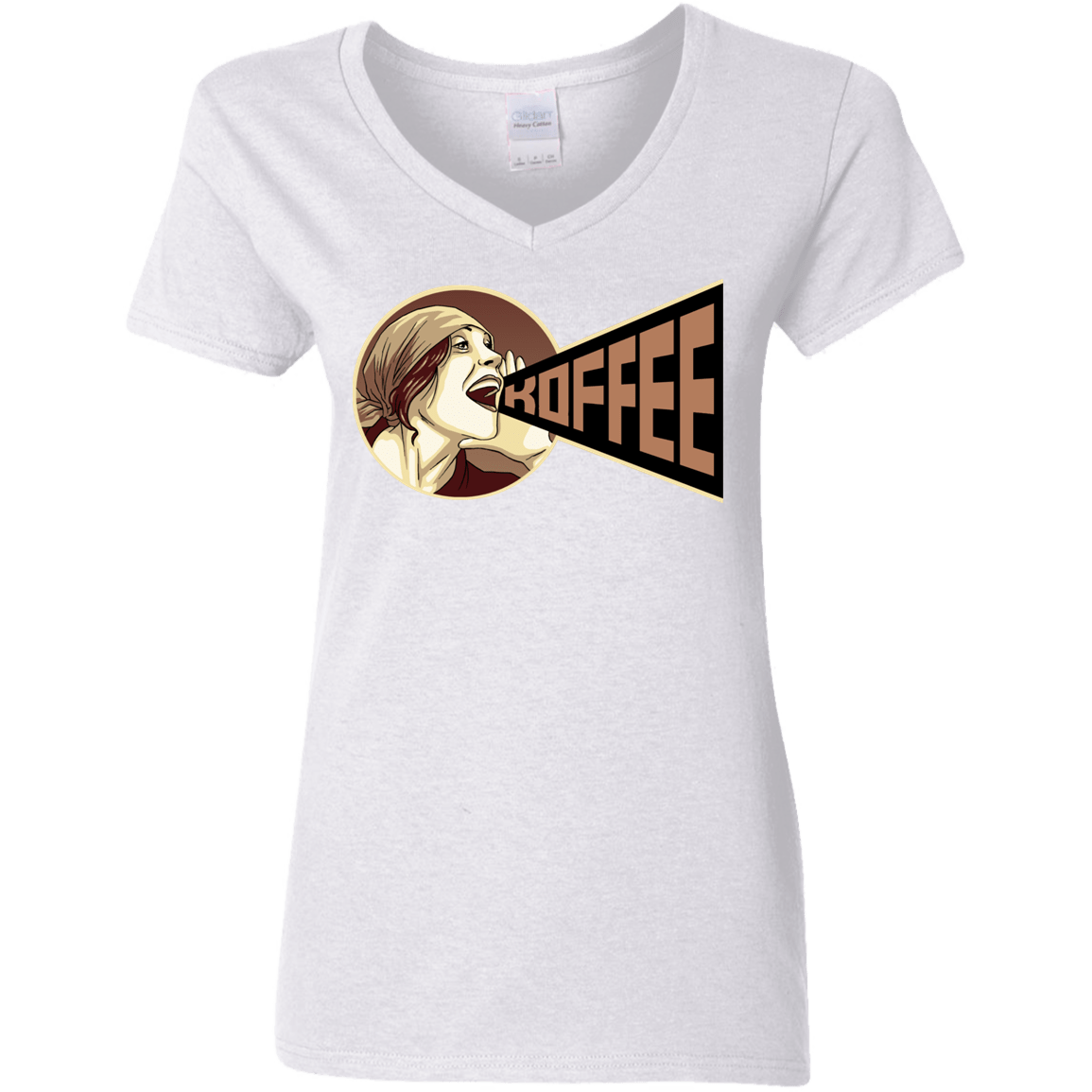 T-Shirts White / S Koffee Women's V-Neck T-Shirt