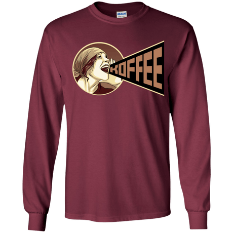 T-Shirts Maroon / YS Koffee Youth Long Sleeve T-Shirt
